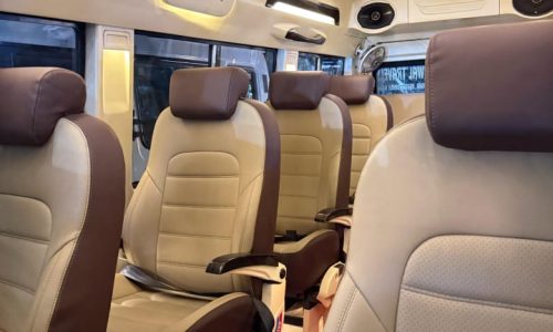 Comfortable 12 seater tempo traveller for outstation group travel and family tours