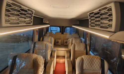 12 seater Maharaja Urbania luxury traveller for comfortable outstation group tours