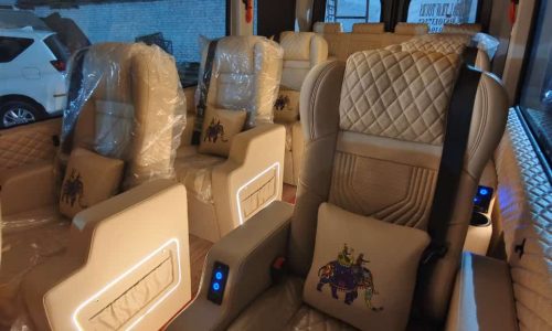 12 seater Maharaja Urbania luxury traveller for comfortable outstation group tours