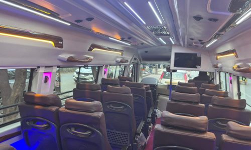 26 seater tempo traveller cab for extra large group outstation journeys